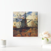 ルムーランデラガレットバンゴッホ スクエア壁時計 (ホーム)