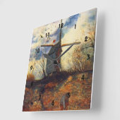 ルムーランデラガレットバンゴッホ スクエア壁時計 (傾斜)