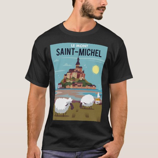 ルモンサンミシェルのポスター Tシャツ (正面)