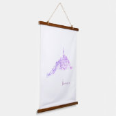 ルモントサンミシェルフランスアーキテクチャー 吊り下げ型タペストリー (傾斜あり)