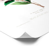 ルラウリエルクールヌヴィンテージボタニカルピンクフローラ ポスター (角)