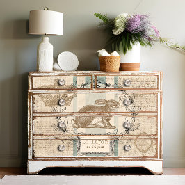 ルラピンバーラップイースターラビットデクペフランスのージ 薄葉紙