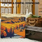 ルラルパノラマインウォームパステルカラーズカントリースタイル ポスター