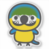 ルリコンゴウインコ シール (正面)
