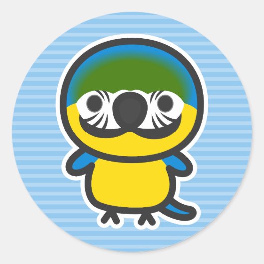 ルリコンゴウインコ ラウンドシール (正面)
