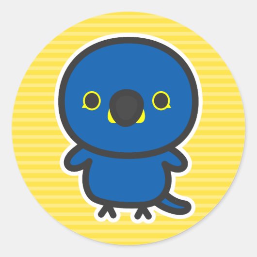 ルリコンゴウインコ ラウンドシール (正面)