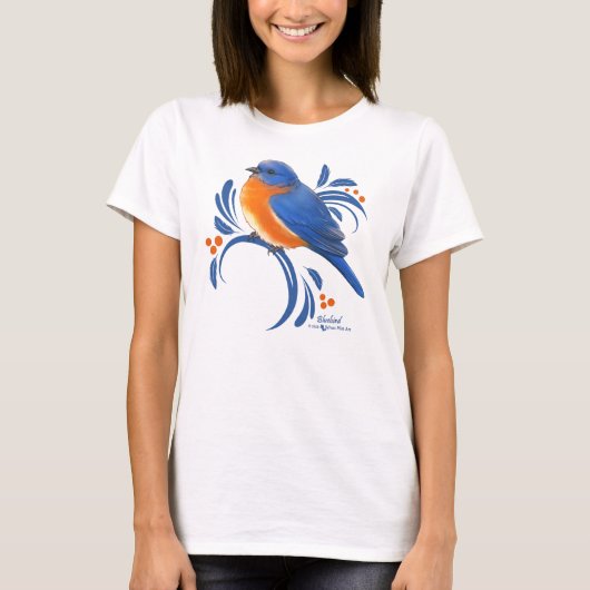 ルリツグミ Tシャツ (正面)