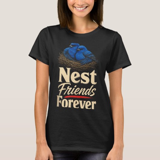 ルリノジコと永遠の巣の友 Tシャツ (正面)
