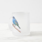 ルリノジコのイメージ(版2) フロストグラスマグカップ (正面左)