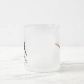 ルリノジコのイメージ(版2) フロストグラスマグカップ (中央)