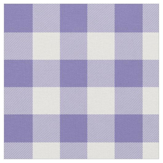 ルリ色と白のギンガムチェック ファブリック (クローズアップ)