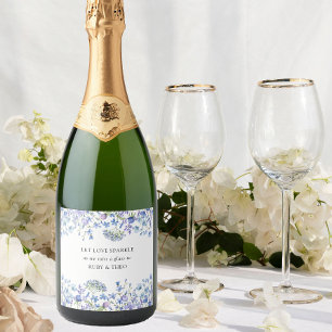 ルリ色の野の花の結婚式 テーブル・トースト スパークリングワインラベル