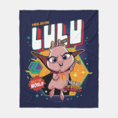 ルルの前にニール フリースブランケット (正面)