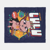 ルルの前にニール フリースブランケット (正面(横))