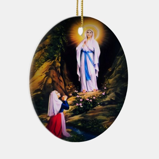 ルルドの我々のレディーバイリタニーレーン セラミックオーナメント (右)