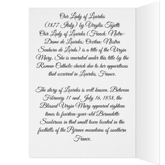 ルルドの我々の女性 (内側 (左))