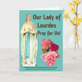 ルルドの我々の女性 カード (黄色い花)