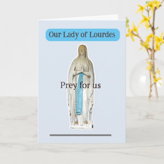 ルルドの我々の女性 カード (黄色い花)