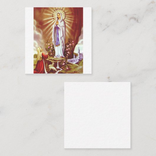 ルルドの我々の女性 スクエア名刺 (正面/裏面)