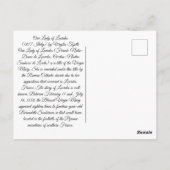 ルルドの我々の女性 ポストカード (裏面)