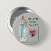ルルドの我々の女性 缶バッジ (正面&裏面)