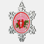 ルルドの私達の女性 スノーフレークピューターオーナメント (右)