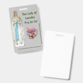 ルルドの聖母 バッジ (表裏)