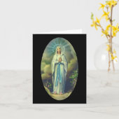 ルルドの聖母 マリア キリスト教 贈り物 ヴァージン メアリー オブ ルルドス アワーレイディ クリ カード (黄色い花)