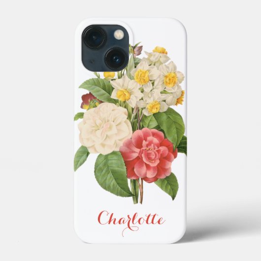 ルルドゥートによるヴィンテージ フラワー カメリア 水仙 花 Case-Mate iPhoneケース (裏面)