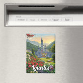 ルルドフランス旅行花 マグネット (インサイチュ (食洗機))