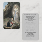 ルルド祈りの言葉の女性はヒーリングカード 名刺 (正面/裏面)
