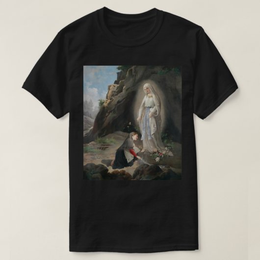 ルルド・セント・ベルナデットの我々の女性はメアリー Tシャツ (デザイン正面)