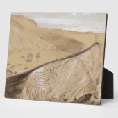 ルルワースコーブ(ベージュにはC、グーアッシュ、黒鉛を使用) フォトプラーク (側面)