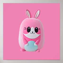 ルル。かわいいピンクの生き物。 ポスター