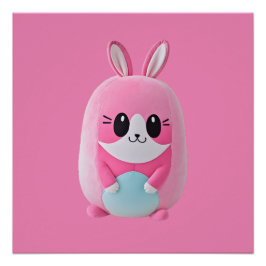 ルル。かわいいピンクの生き物。 ポスター