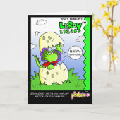 ルロイリザードハッピーバースデーグリーティングカード カード (黄色い花)