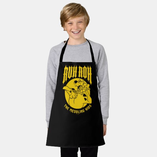 ルロスクービードゥーザメドリングキッズアイコン エプロン (着用した状態)