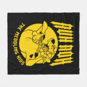 ルロスクービードゥーザメドリングキッズアイコン フリースブランケット (正面(横))