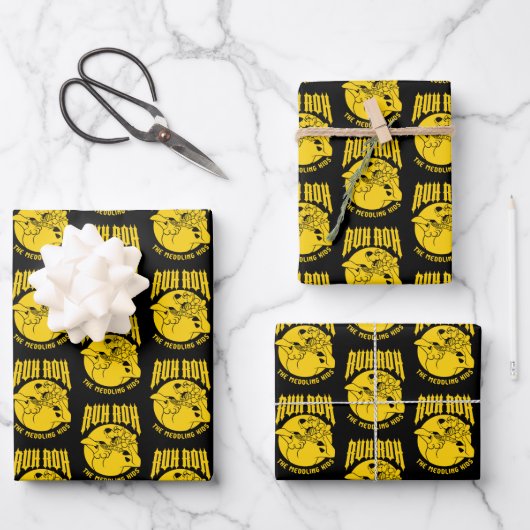 ルロスクービードゥーザメドリングキッズアイコン ラッピングペーパーシート (正面)