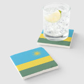 ルワンダの国旗 ストーンコースター (横)