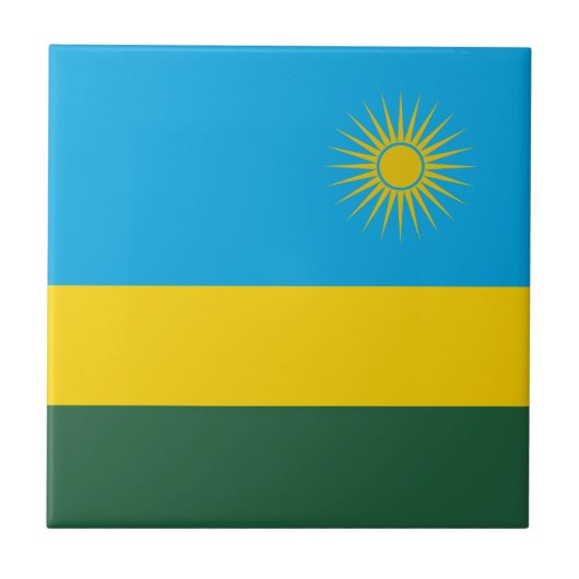 ルワンダの国旗 タイル (正面)