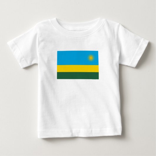 ルワンダの国旗 ベビーTシャツ (正面)
