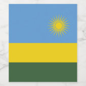 ルワンダの国旗 ワインラベル (シングルラベル)