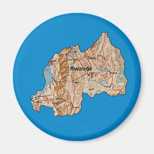 ルワンダの地図マグネット マグネット