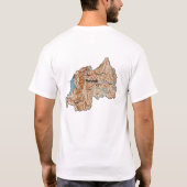 ルワンダの旗および地図のTシャツ Tシャツ (裏面)