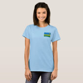 ルワンダの旗と地図Tシャツ Tシャツ (正面フル)