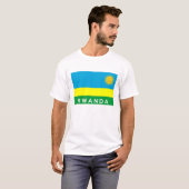 ルワンダの旗の国の文字の名前 Tシャツ (正面フル)