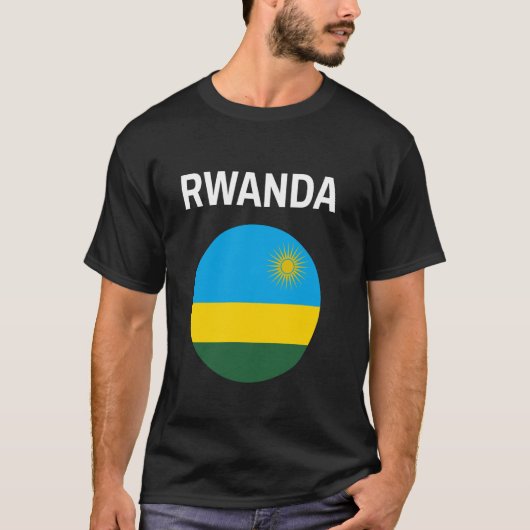 ルワンダの旗 モダン Tシャツ (正面)