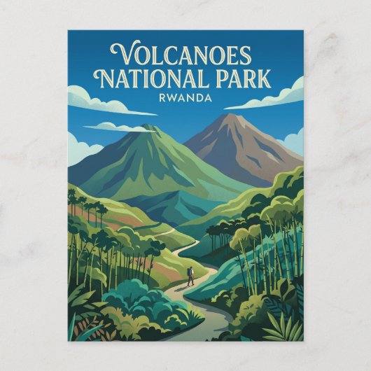 ルワンダの火山国立公園 ポストカード (正面)