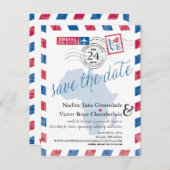 ルワンダ南アフリカ航空便の結婚式は日付を保存 案内ポストカード (正面/裏面)